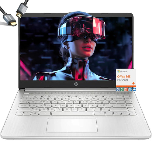 HP-Laptops 14 inch-Laptop School Student - Windows 11 Laptop - Microsoft 365 - Quad-core Intel Pentium N5030 - USB C - Long Battery Life - Camera - HDMI Cable (16GB RAM |1TB PCIE SSD)