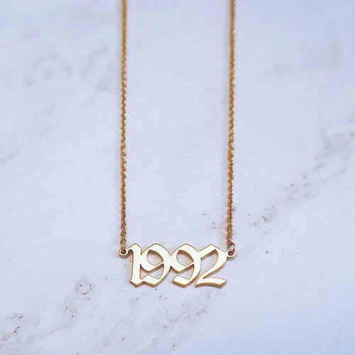 1987-2001 Birth Year Personalized Necklace WEM Support (www.WEM.support)