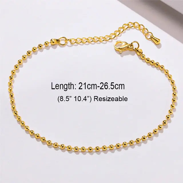 Adjustable Snake Chain Anklet for Women Girls WEM Support (www.WEM.support)