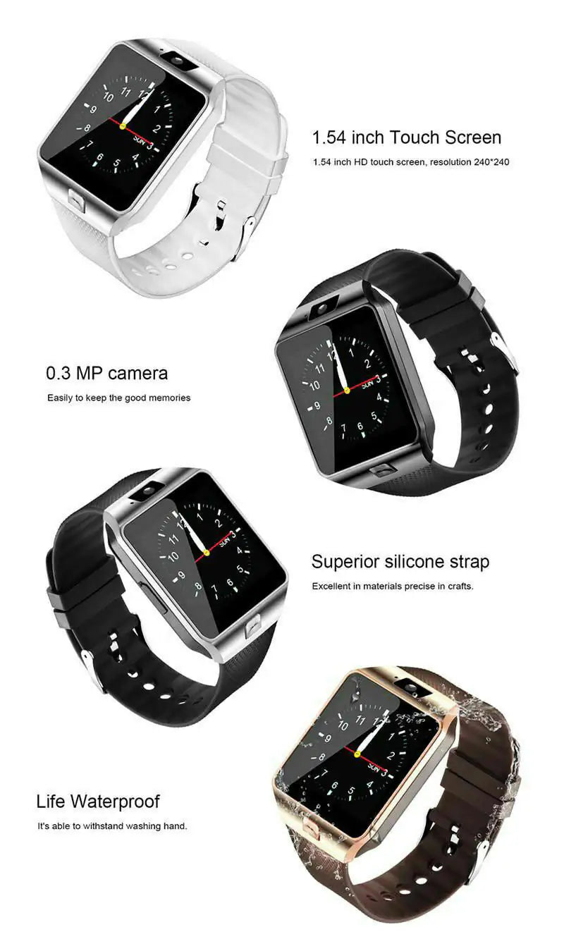Bluetooth Smart Watch w/Camera Waterproof Phone Mate For Android Samsung iPhone WEM Support (www.WEM.support)