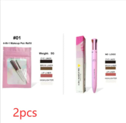 4-in-1 Cosmetic Brush – Highlight, Lip, Eye & Brow Pencil WEM Support (www.WEM.support)