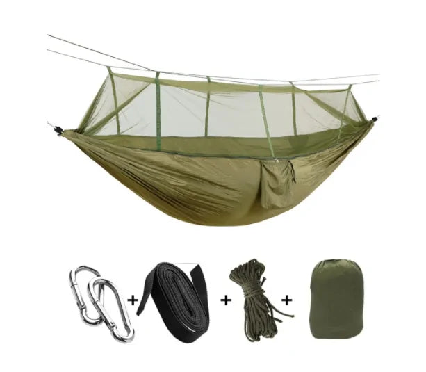 Outdoor Camping Hängematte mit Moskitonetz WEM Support (www.WEM.support)