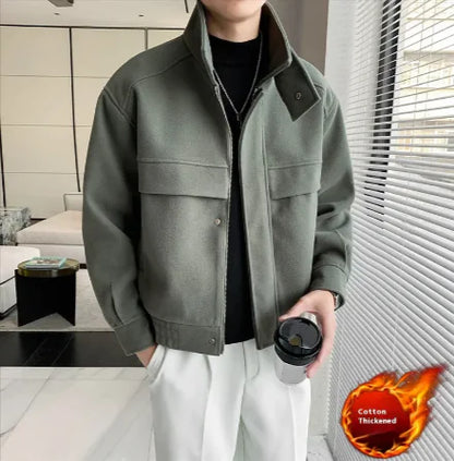 Premium Short Woolen Overcoat