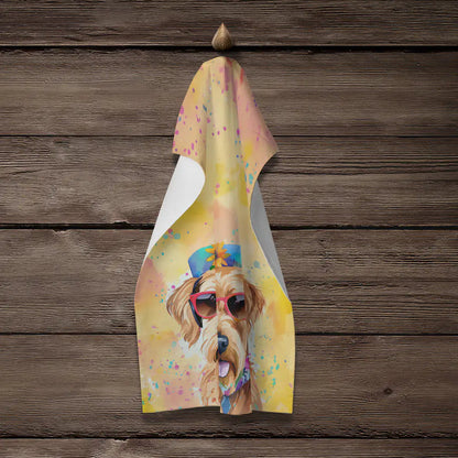 Airedale Terrier Hippie Dawg Kitchen Towel WEM Support (www.WEM.support)