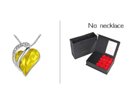 CrystalHeart Heart-Shaped Pendant Necklace WEM Support (www.WEM.support)