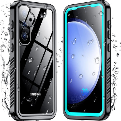 Temdan Crystal Clear Designed for Samsung Galaxy S23 Case,[Anti-Yellowing][Military Grade Drop-Proof] Slim Fit Soft TPU + PC Shockproof Case-Clear