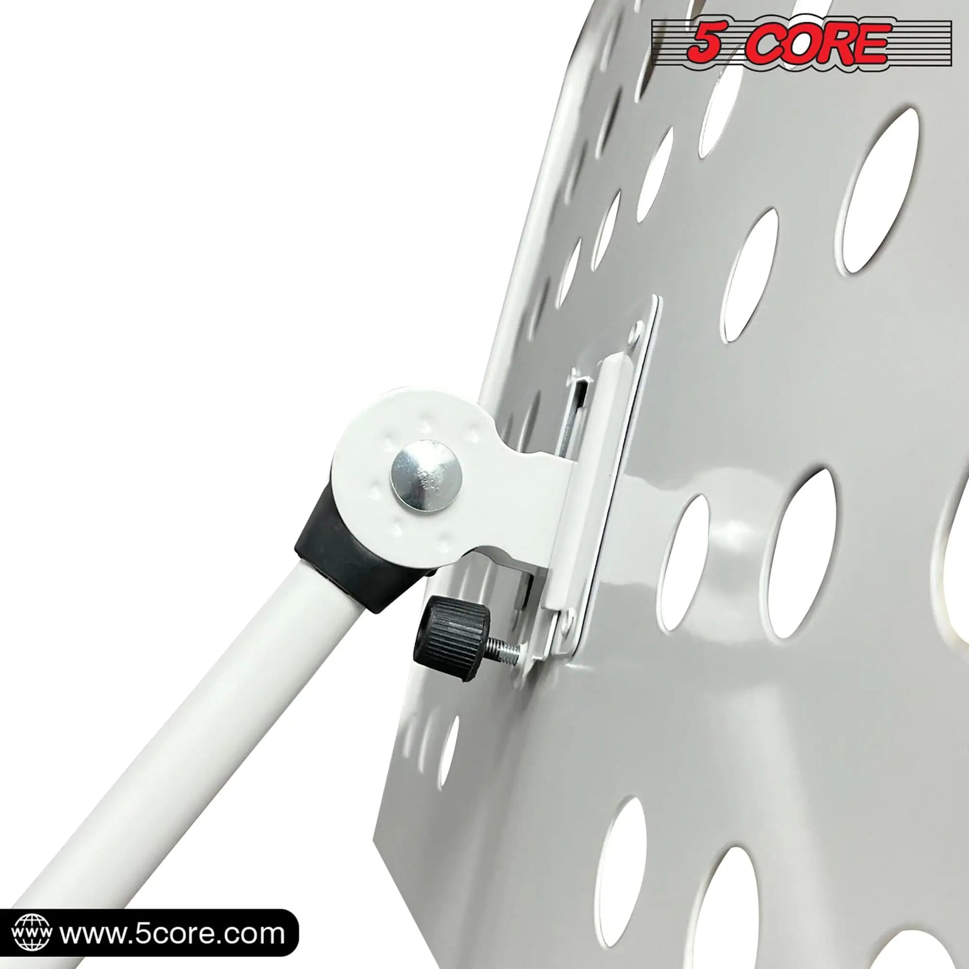 5Core Music Stand For Sheet Music Portable Tripod Adjustable Folding Note Holder WHITE WEM Support (www.WEM.support)