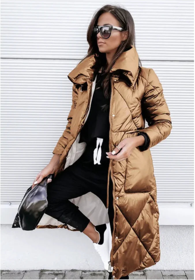 Plus Size Winter Long Fashion Coat WEM Support (www.WEM.support)