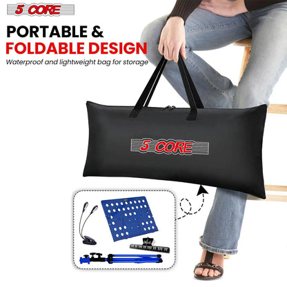 Suporte para Partituras 5Core Portátil, Tripé Ajustável e Dobrável, Suporte para Notas AZUL WEM Support (www.WEM.support)