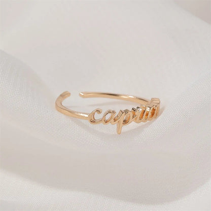 Thin Open Gold Zodiac Rings WEM Support (www.WEM.support)
