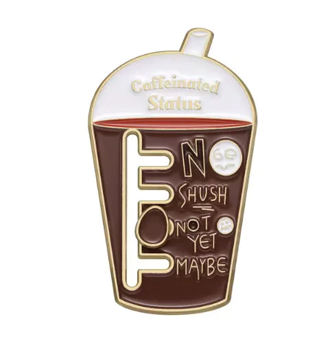 Cat & Coffee Enamel Pin Set WEM Support (www.WEM.support)