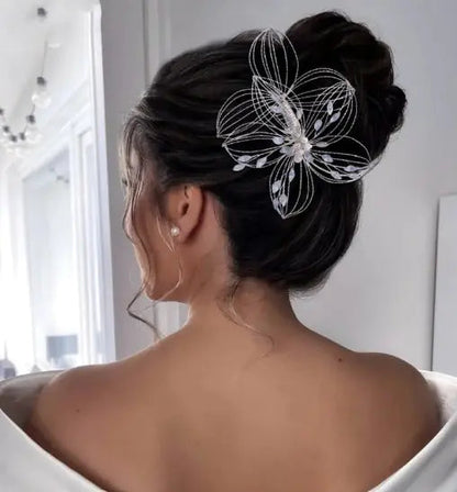 Bridal Headdress Hollow Leaf Hair Comb HejK.com