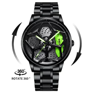 Car Wheel Hub Quartz Watch - Military Sport Design WEM Support (www.WEM.support)