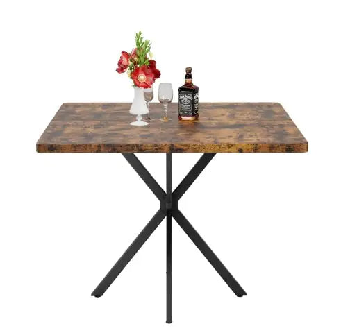 Square Dining Table, Mid Century Modern Square Dining Table For 4-6 Person, Coffee Table For Kitchen Dining Room, Office, Save Space WEM Support (www.WEM.support)