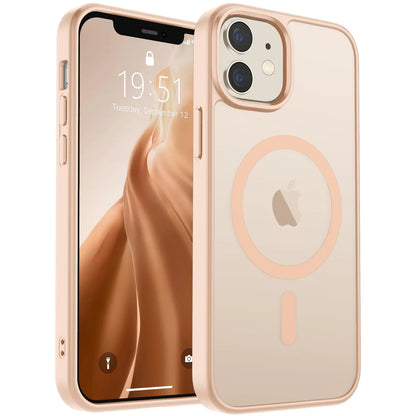 SUPFINE Magnetic for iPhone 15 Plus Case & iPhone 14 Plus Case(Compatible with MagSafe)(10 FT Military Grade Drop Protection) Slim Translucent Shockproof with Anti-Fingerprint Phone Case,Black