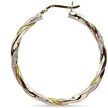 Simple Gold Women's Metal Alloy Earrings WEM Support (www.WEM.support)