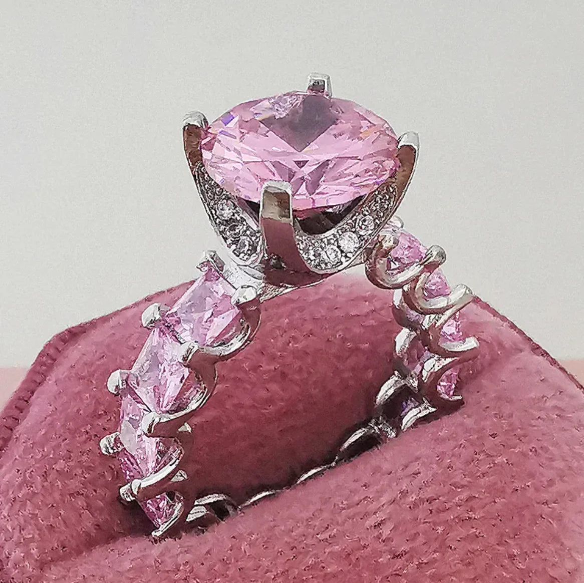 Super Sparkling Full Diamond Engagement Ring for Women WEM Support (www.WEM.support)