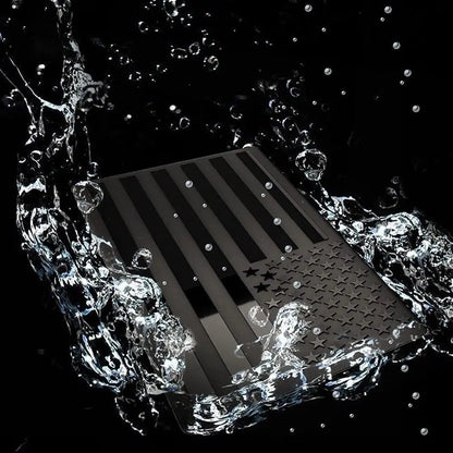 2PCS Metal USA Flag Sticker American Car Truck Decal Emblem Black WEM Support (www.WEM.support)