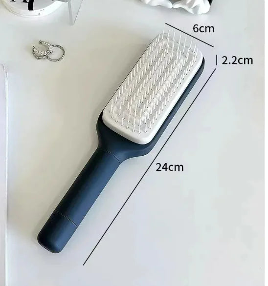 4 In 1 Self Cleaning Hair Brush New Self-Cleaning Anti-Static Massage Comb Scalable Rotate Lifting Self Cleaning Hairbrush WEM Support (www.WEM.support)