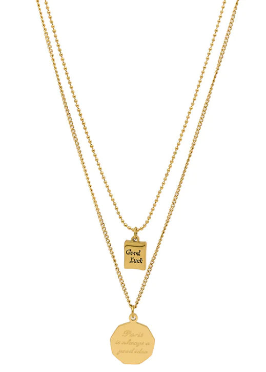 Double Necklace Women's Clavicle Sweater Chain WEM Support (www.WEM.support)