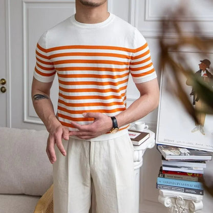 Men's Striped Short Sleeve T-Shirt HejK.com Marketplace LLC