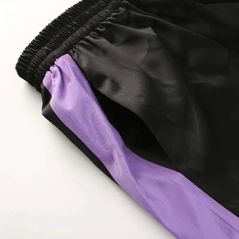 Gestreifte High-Waist Sport Jogginghosen WEM Support (www.WEM.support)