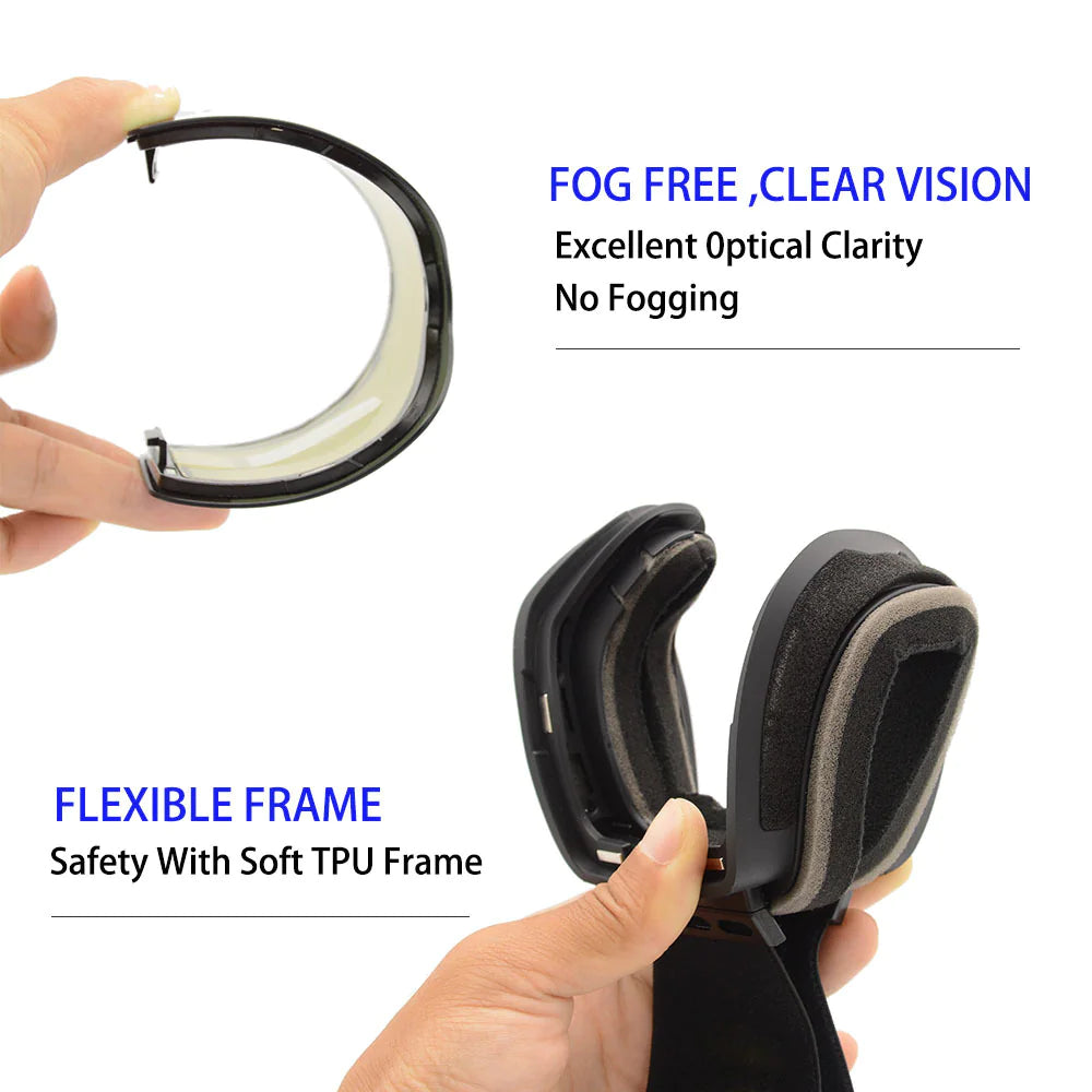 Anti-Fog Ski Goggles with Magnetic Lens WEM Support (www.WEM.support)