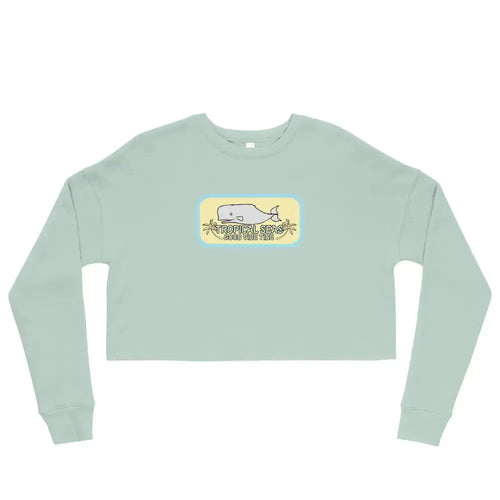 Women's Crop-Top Whale Tail Sweatshirt WEM Support (www.WEM.support)