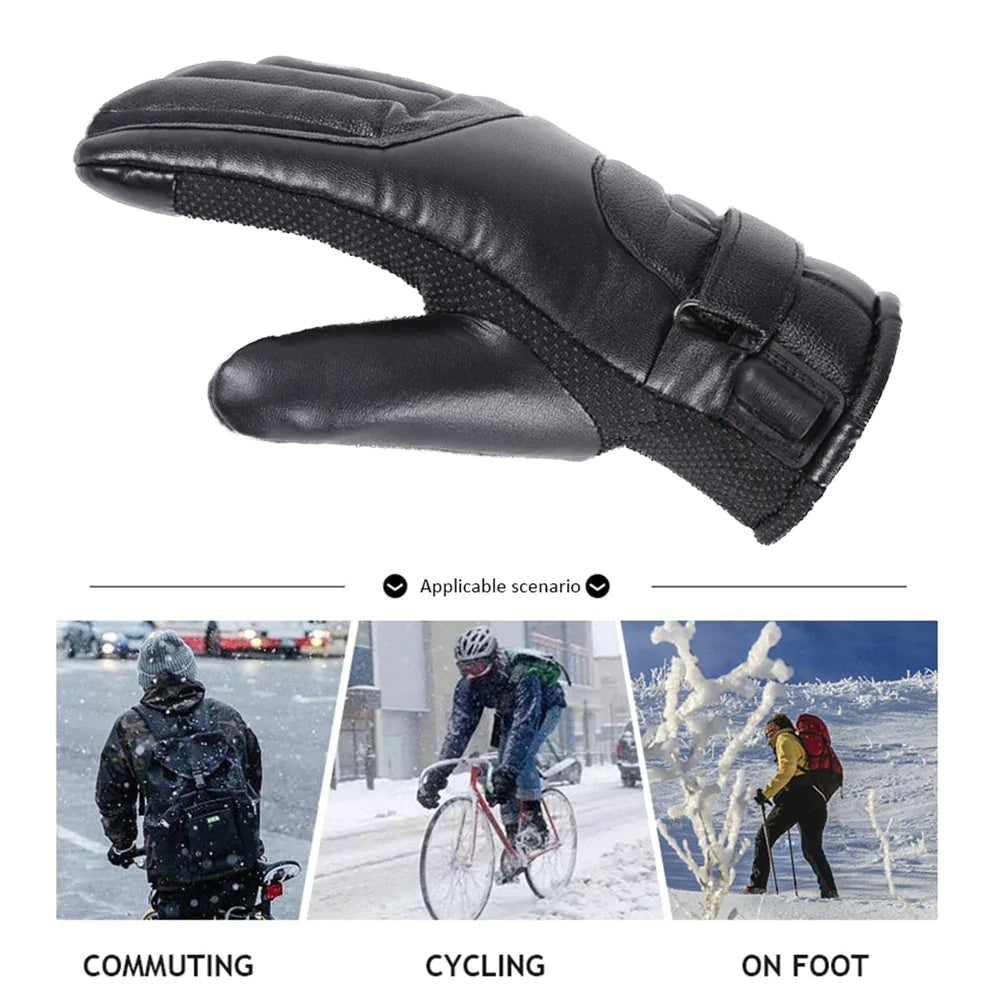 Electric USB Heated Gloves Winter Warming Thermal Ski Snow Hand Warm Windproof WEM Support (www.WEM.support)