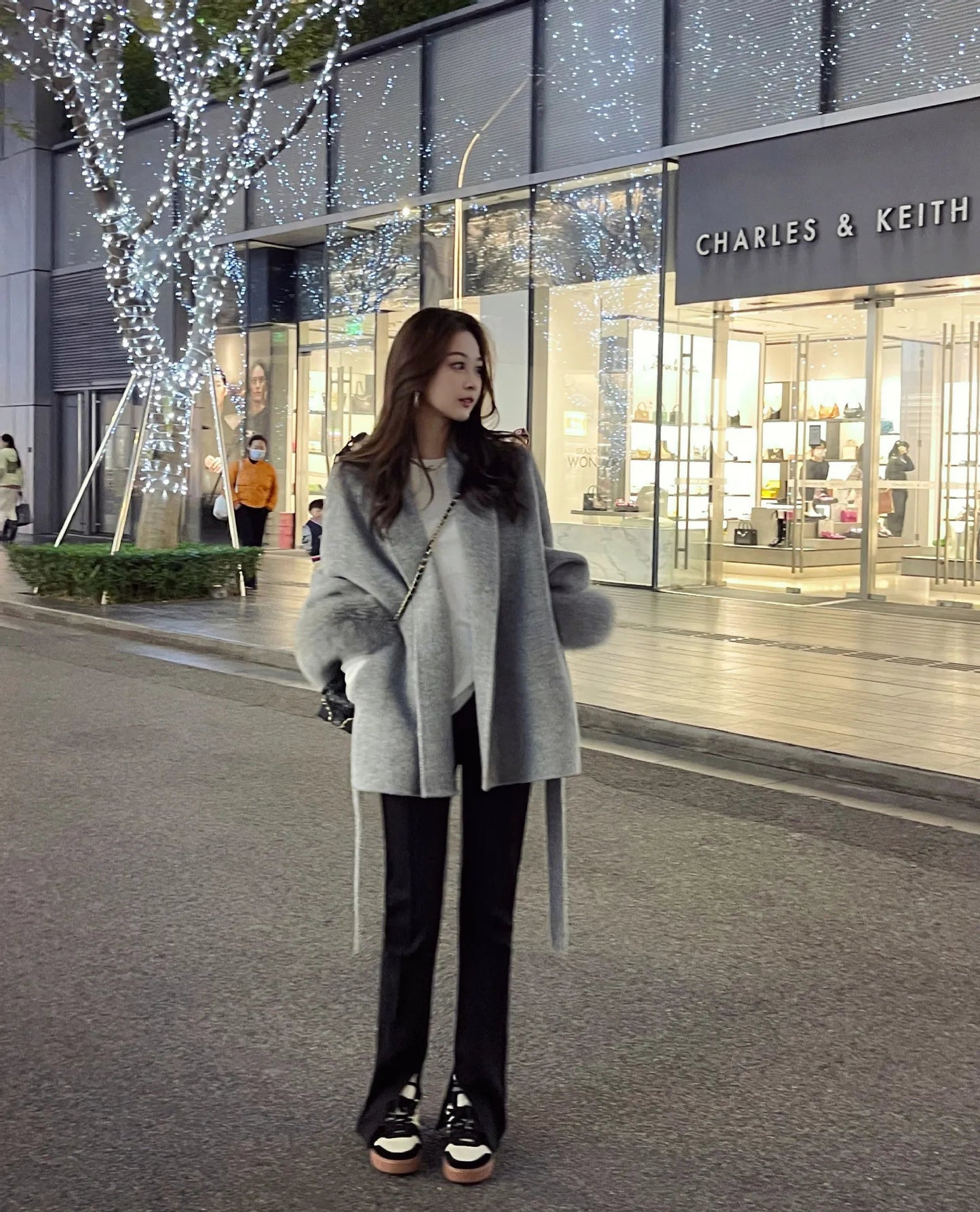 Fox Fur Elegant Double-sided Cashmere Coat WEM Support (www.WEM.support)