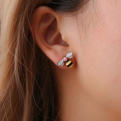 Enamel Bee Earring WEM Support (www.WEM.support)