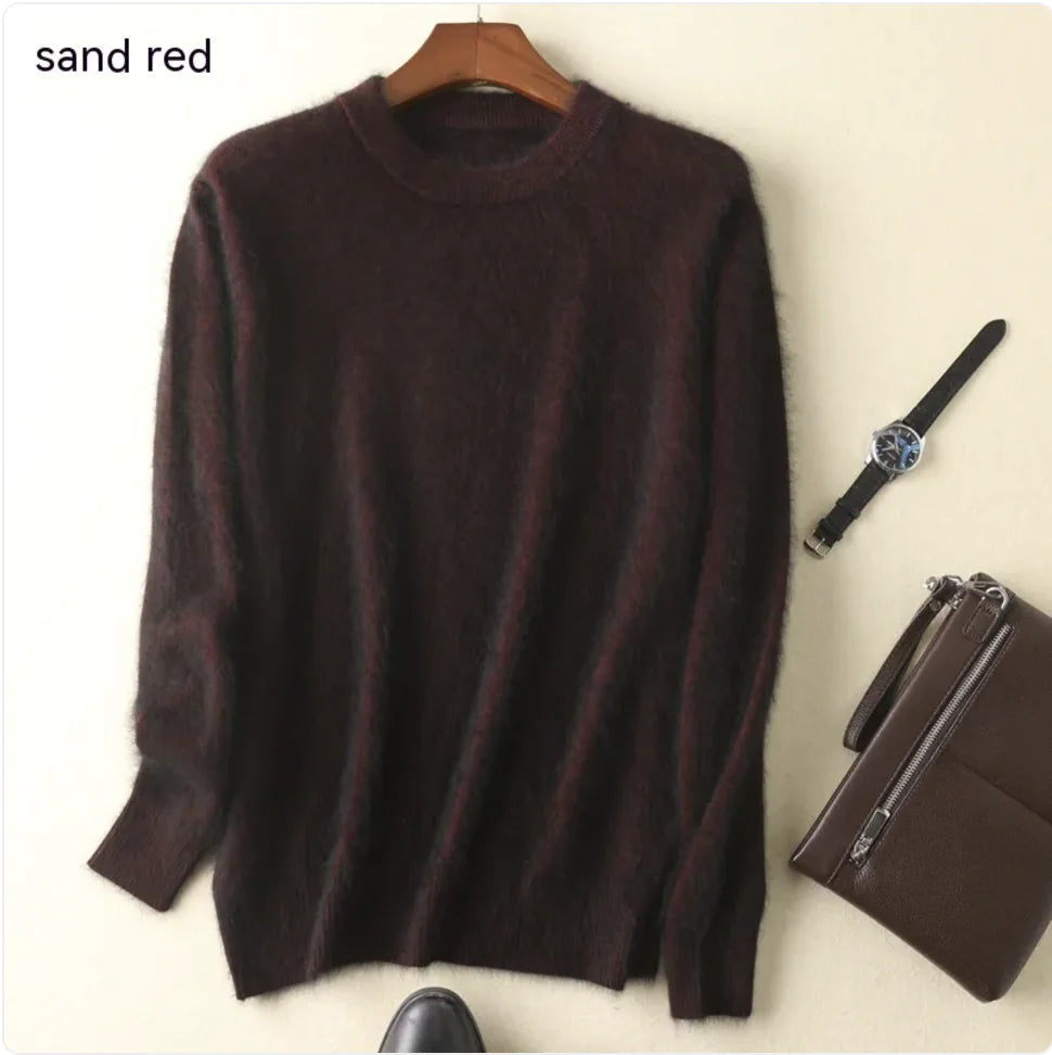 Thick Cashmere Round Neck Sweater WEM Support (www.WEM.support)