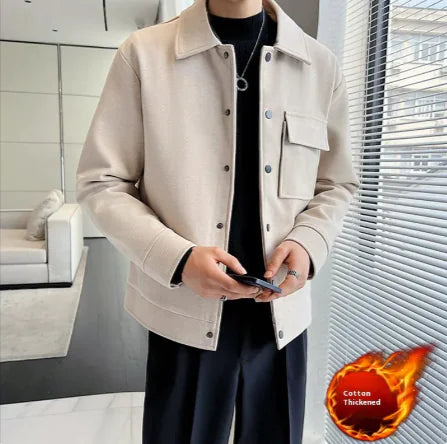 Premium Short Woolen Overcoat