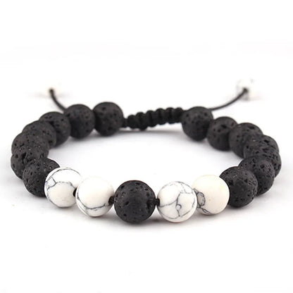 Adjustable Lava Rock Stone Bracelet WEM Support (www.WEM.support)