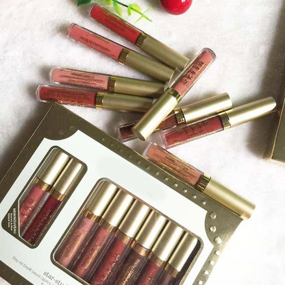 8 Pieces Professional Lip Glaze Gloss Waterproof Makeup Matte Non-sticky Lipstick WEM Support (www.WEM.support)