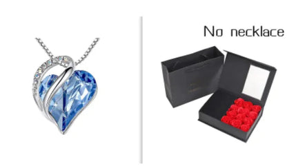 CrystalHeart Heart-Shaped Pendant Necklace WEM Support (www.WEM.support)