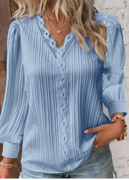 Blouse with Lace Details in Chiffon WEM Support (www.WEM.support)