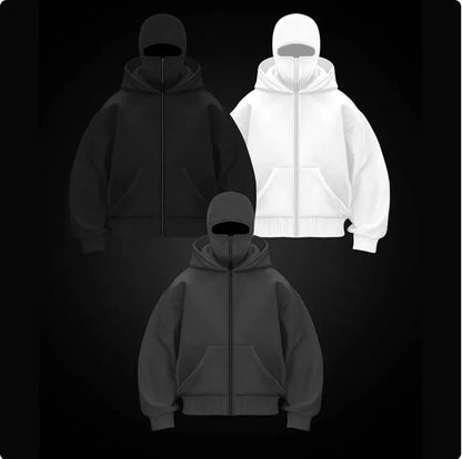 Fleece-Lined Dual Hood Sweatshirt