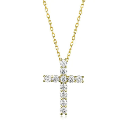 Moissanite Cross Pendants For Women WEM Support (www.WEM.support)