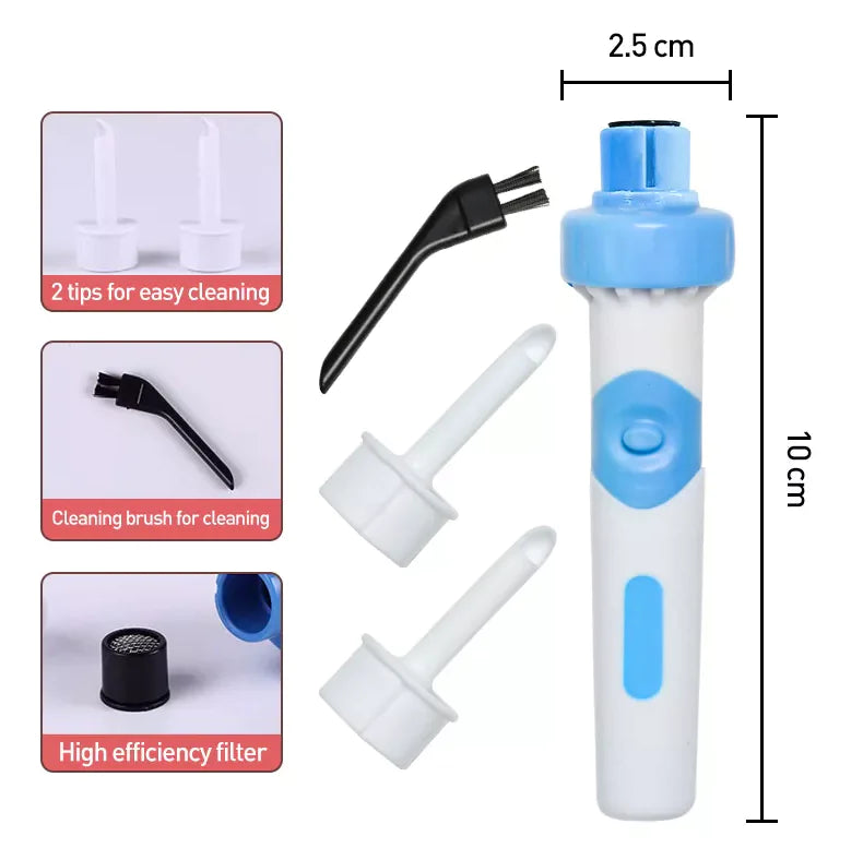 Safety Electric Cordless Vacuum Ear Cleaner Wax Remover Painless Cleaning Tool WEM Support (www.WEM.support)