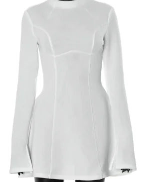 Solid Color Crew Neck Long Sleeve Slim Skirt (1 Piece) HejK.com Marketplace LLC