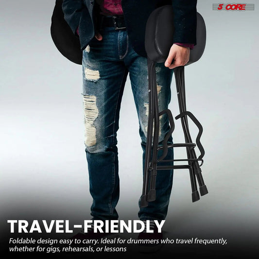 Banco de Guitarra 5Core Ajustável com Encosto, Assento Acolchoado e Suporte para Partitura OVAL WEM Support (www.WEM.support)