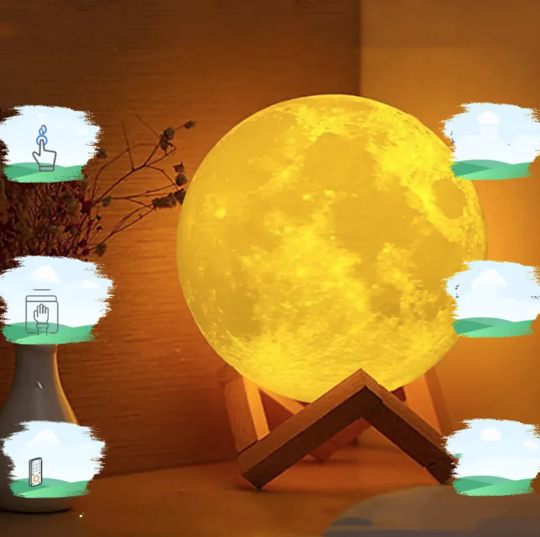 3D Printed Lunar Night Light WEM Support (www.WEM.support)