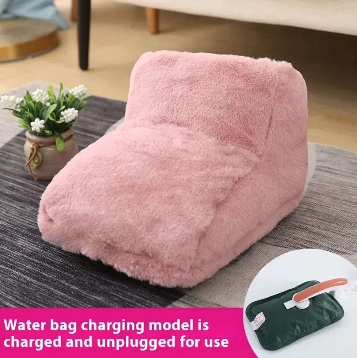 Electric Rabbit Fur Foot Warmer WEM Support (www.WEM.support)