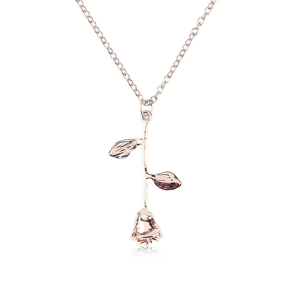 Red Rose Flower Necklace WEM Support (www.WEM.support)