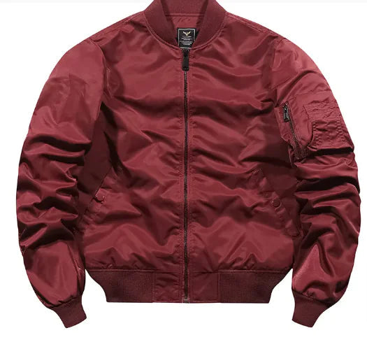Solid Men's Autumn and Winter Bomber Jacket WEM Support (www.WEM.support)