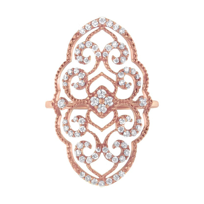 10KT Rose Gold Diamond Cocktail Ring (1/2 cttw, H-I Color, I1-I2 Clarity) WEM Support (www.WEM.support)