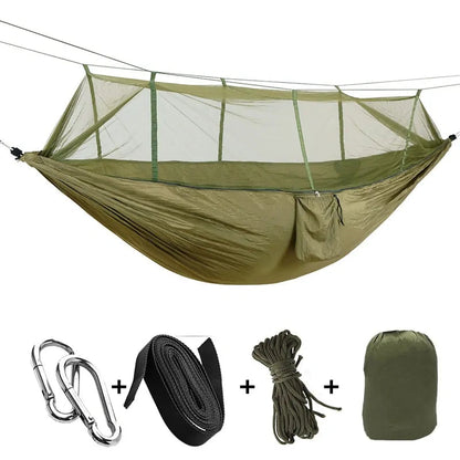 Outdoor Camping Hängematte mit Moskitonetz WEM Support (www.WEM.support)