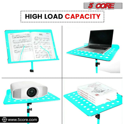 Suporte de Música 5Core para Partituras, Tripé Portátil Ajustável e Dobrável WEM Support (www.WEM.support)