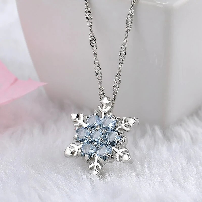 Snowflake Charm Necklace Set WEM Support (www.WEM.support)